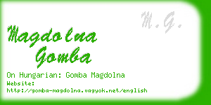 magdolna gomba business card